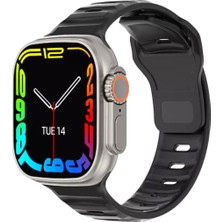 Şehr-I Pazar Watch 8 Ultra Plus 49 mm Siyah Akıllı Saat Iphone ve Android Tüm Telefonlara Uyumlu