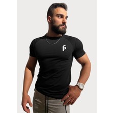 Sporcum Erkek Slim Fit Siyah T-Shirt – Galium Serisi HBETSRTGLM1001