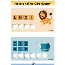 Enine Boyuna Eğitim Ingilizce Kelime Öğreniyorum Yaz-Sil Kitabı (Unscramble)