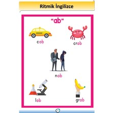 Enine Boyuna Eğitim Ritmik Ingilizce Kelime Ezberleme Laminasyon Kitabı