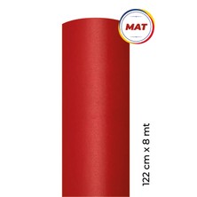 Elife Ticaret Mat Kırmızı Yapışkanlı Kaplama Folyosu 122 cm x 8 mt