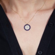 Adil İdil Kuyumculuk Iki Renk Nazar Boncuk Taşlı Kolye