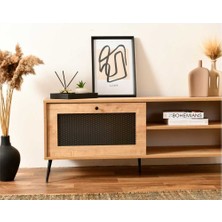 Vow Home Living Calvin Tel Kapaklı Raflı Tv Ünitesi