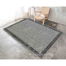 Nesa Decor Modern Dijital Baskı Makinede Yıkanabilir Kaymaz Taban Salon Halısı Mutfak Halısı Yolluk