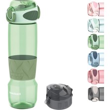Zweikell Rezon Switch Emerald Green Bpa Içermez 650 ml Tritan Kırılmaz Suluk-su Matarası - Yedek Kapak Hediye