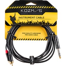Kozmos KCL-319-3M Stereo Trs 6,35MM - Rca 3t Kablo