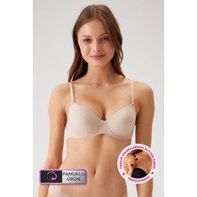 Pierre Cardin 2'li Ekonomik Paket Siyah - Ten 6313 Adria Balenli Destekli Pamuklu Sütyen Set
