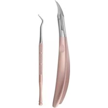 Born Pretty Pembe Batık Çıkarıcı Tırnak Pensi& Batık Çıkarıcı Kronk Setı