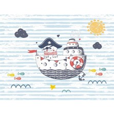 Eko Dekor 3boyutluduvarkagitlari Denizci Minik Çocuk Odası Duvar Kağıdı Vinil