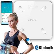 Teknoexpress LCD Ekran Bluetoothlu Akıllı Tartı Vücut Analizi-Yağ-Kas-Kalori Terazi Ios-Androıd Uyumlu Baskül Yağ Ölçer Fonksiyonlu Akıllı Bluetooth Tartı Baskül