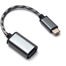 USB Type-C Otg Çevirici Adaptör Metal Kablolu Macbook Xiaomi Samsung Huawei Dönüştürücü