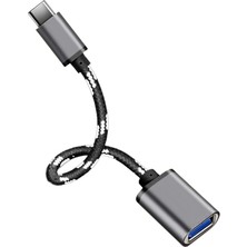 USB Type-C Otg Çevirici Adaptör Metal Kablolu Macbook Xiaomi Samsung Huawei Dönüştürücü