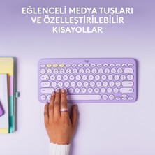 Logitech K380 Kompakt Kablosuz Bluetooth Türkçe Klavye - Lila