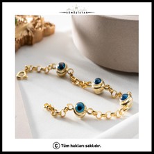 Muhteşem Silver 925 Ayar Gümüş Göz Nazarlı Bileklik