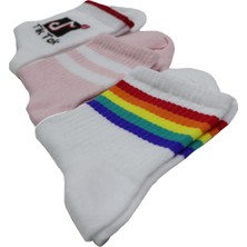 Kapar Yakamoz 3'lü Extra Rahat Unisex Spor Yarım Konç Kolej Çorap