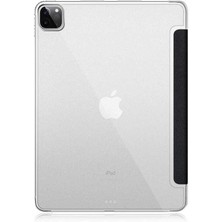 Case 4U Apple iPad Pro 12.9 2022 M2 Smart Cover Katlanabilir Standlı Tablet Akıllı Kapak Gri