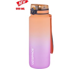 Uzspace Tritan Matara 800 ml Mor Turuncu Çift Renk