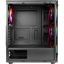 Zeiron Z-Master X100 4X120MM Rgb Fanlı Temperli Cam Pencere Gaming Oyuncu Bilgisayar Kasası