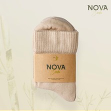 Nova Socks Erkek 4'lü Bambu Lastiksiz Sıkmayan Extra Rahat Şeker Çorabı / Çorap