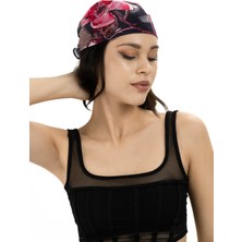 Sarar Kadın Inci Ipeği Desenli Fular Bandana 50X50 cm