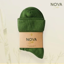Nova Socks Erkek 4'lü Bambu Lastiksiz Sıkmayan Extra Rahat Şeker Çorabı / Çorap