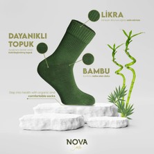 Nova Socks Erkek 4'lü Bambu Lastiksiz Sıkmayan ik Çorap /  Çorabı