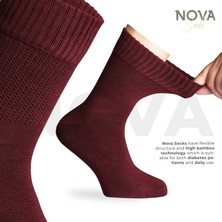 Nova Socks Erkek 4'lü Bambu Lastiksiz Sıkmayan Extra Rahat Şeker Çorabı / Çorap