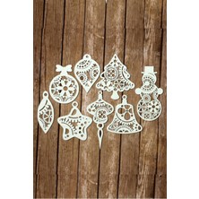 Hellove Yılbaşı Ağacı Süsü 8 Li Yılbaşı Süsü Noel Süsü Christmas Ornament