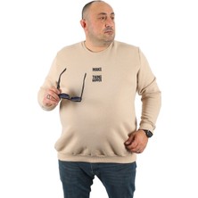 Moc Grande Mocgrande Büyük Beden  Sweat Make Good 22734 Bej