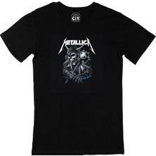 Cix Metallica Skull Siyah Tişört