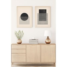 Huhuli Ahşap Çerçeveli Minimalist Tablo