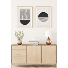 Huhuli Ahşap Çerçeveli Minimalist Tablo