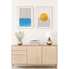 Huhuli Ahşap Çerçeveli Minimalist Tablo