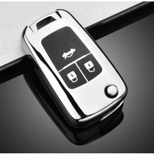 Yıldız Tuning Opel Mokka Parlak Anahtar Kılıfı Gümüş Renk