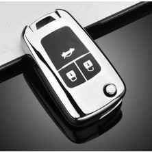 Yıldız Tuning Opel Combo Insignia  Parlak Anahtar Kılıfı Gümüş Renk