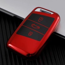 Yıldız Tuning Seat Yeni Ateca Anahtar Kılıfı Lüx Parlak Kırmızı Renk