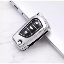 Yıldız Tuning Toyota Chr Parlak Anahtar Kılıfı Gümüş Renk