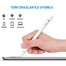 Techmaster iPhone iPad Android Tüm Cihazlar ile Uyumlu Stylus Hassas Yazı Çizim Kalemi 2. Nesil