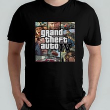 Pixxa Grand Theft Auto %100 Pamuklu Bisiklet Yaka T-Shirt Model - 3