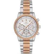 Ferro Rose ve Gümüş Çelik Kordon Kadın Kol Saati FL21258A-E FL21258A-E