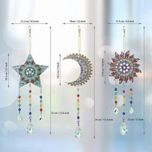 Lemifyog 3 Adet/takım Elmas Boyama Suncatchers Parlak Sanat Zanaat Rüzgar Çanları Güneş Yakalayıcılar (Yurt Dışından)