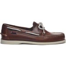 Sebago Docksides Portland Waxed Erkek Deri Ayakkabı Kahverengi