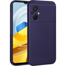 Microsonic Matte Silicone Xiaomi Poco M5 Kılıf Lacivert