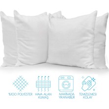 Puffy Soft Kırlent İçi Yastık Kırlent Yastığı - Alçak Model Yastık - 4 Adet