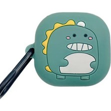 CoverZone Samsung Galaxy Buds Live ile Uyumlu Karakter Görünümlü Cartoon Kılıf Green Monster