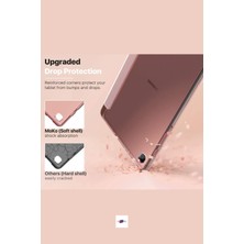 Ivoomi Samsung Galaxy Tab S6 Lite Sm P610 10.4" Kılıf Kalem Bölmeli Tri Folding Smart Standlı Pu Deri Arkası Yumuşak 360 Tam Koruma Rose Goldıvoomi