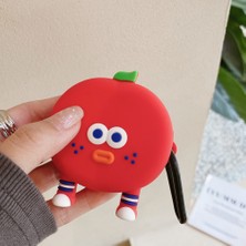CoverZone Samsung Galaxy Buds Pro ile Uyumlu Karakter Görünümlü Cartoon Kılıf Tomato