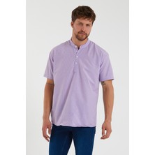 Terapi Men Erkek Hakim Yaka Yarım Patlı Ekoseli Kısa Kollu Slim Fit Gömlek Sg-K 21Y-4300602-1