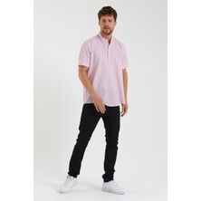 Terapi Men Erkek Hakim Yaka Yarım Patlı Ekoseli Kısa Kollu Slim Fit Gömlek Sg-K 21Y-4300602-1