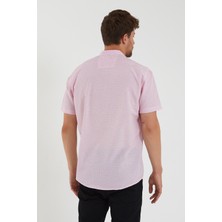 Terapi Men Erkek Hakim Yaka Yarım Patlı Ekoseli Kısa Kollu Slim Fit Gömlek Sg-K 21Y-4300602-1